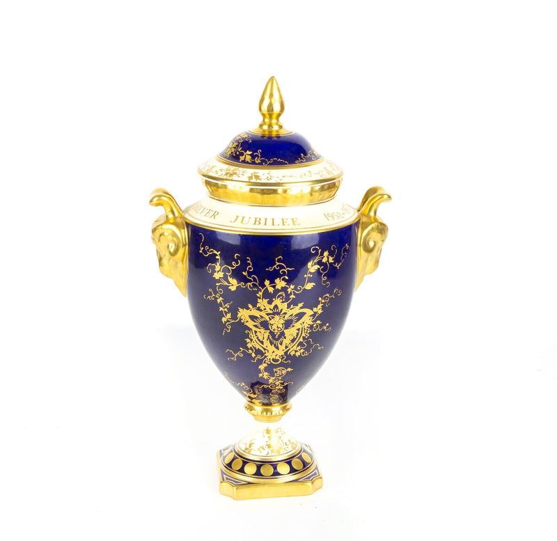 COALPORT - QUEEN ELIZABETH II ERII SILVER JUBILEE BONE CHINA VASE 102/200, BOXED