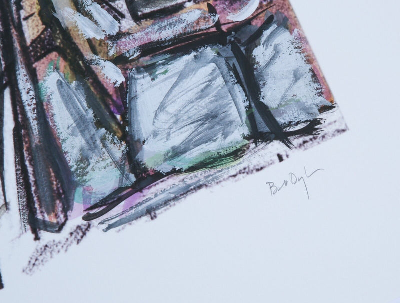 BOB DYLAN 'SIDEWALK CAFÉ' LIMITED EDITION DRAWN BLANK SERIES PRINT 2016, SIGNED