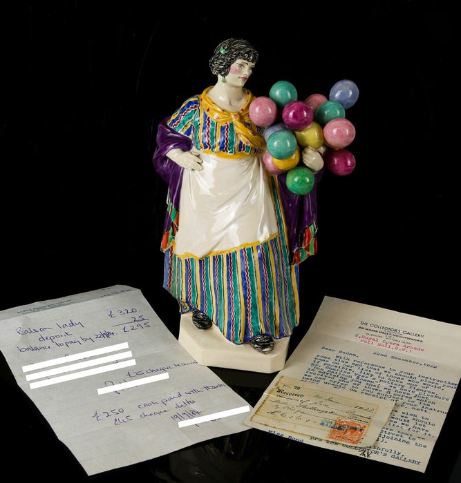 CHARLES VYSE for CHELSEA POTTERY - 'THE BALLOON WOMAN' 1922 LADY FIGURE MODEL
