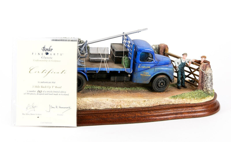 BORDER FINE ARTS '3 MILE UP T' ROAD' LARGE LIMITED EDITION FIGURE MODEL 265/500