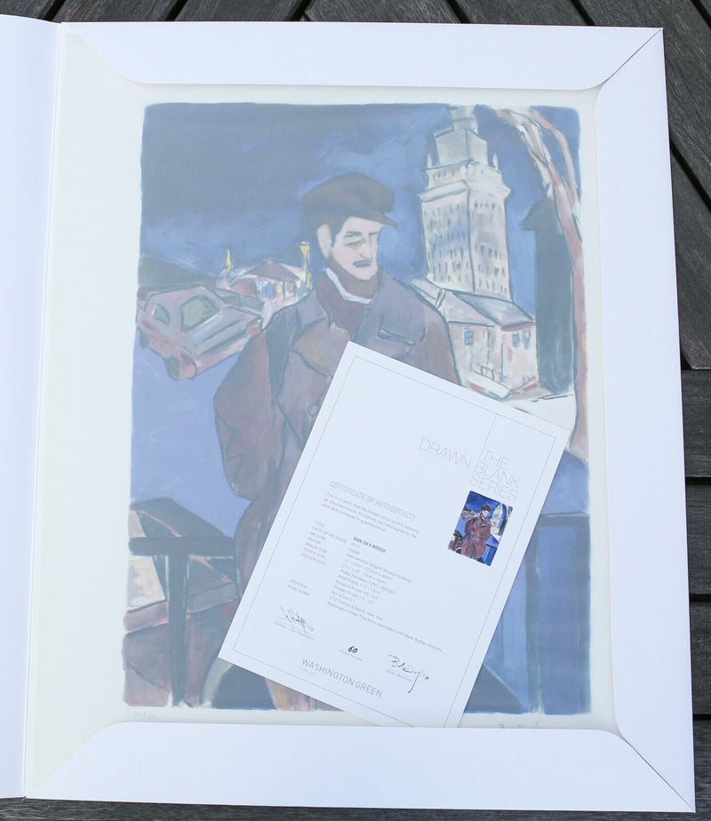 BOB DYLAN 'MAN ON A BRIDGE' LIMITED EDITION DRAWN BLANK SERIES PRINT 2016 SIGNED