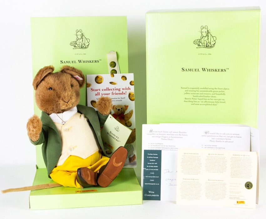 STEIFF 'SAMUEL WHISKERS' LIMITED EDITION BEATRIX POTTER TEDDY BEAR 662393, BOXED