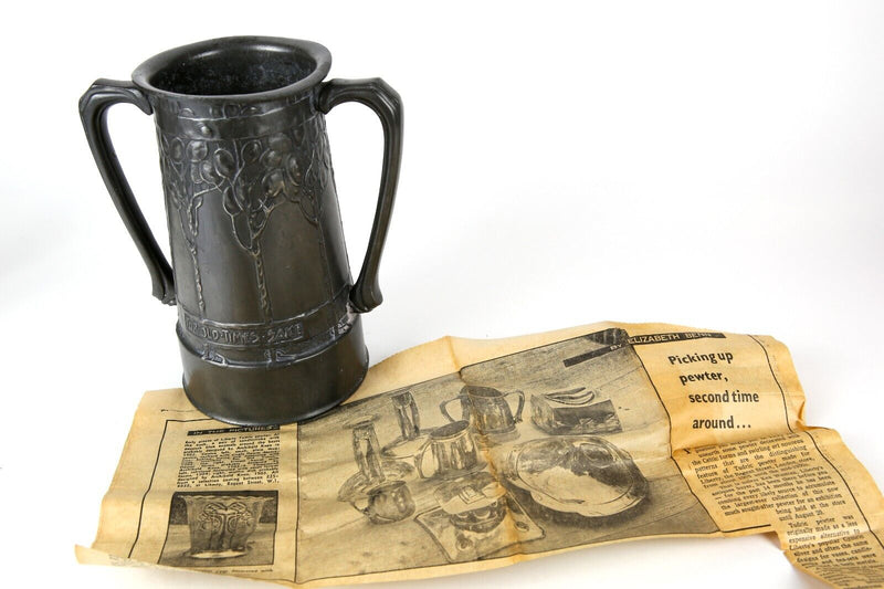 DAVID VEASEY for LIBERTY & Co. - 'FOR OLD TIMES SAKE' TUDRIC PEWTER VASE No. 010