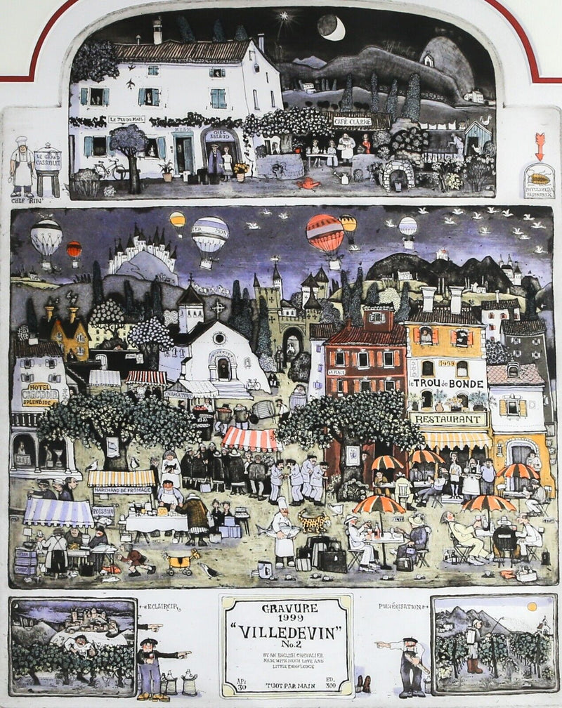 GRAHAM CLARKE 'TRILOGIE, VILLE DE VIN' LIMITED EDITION ETCHING PRINT SET 163/300