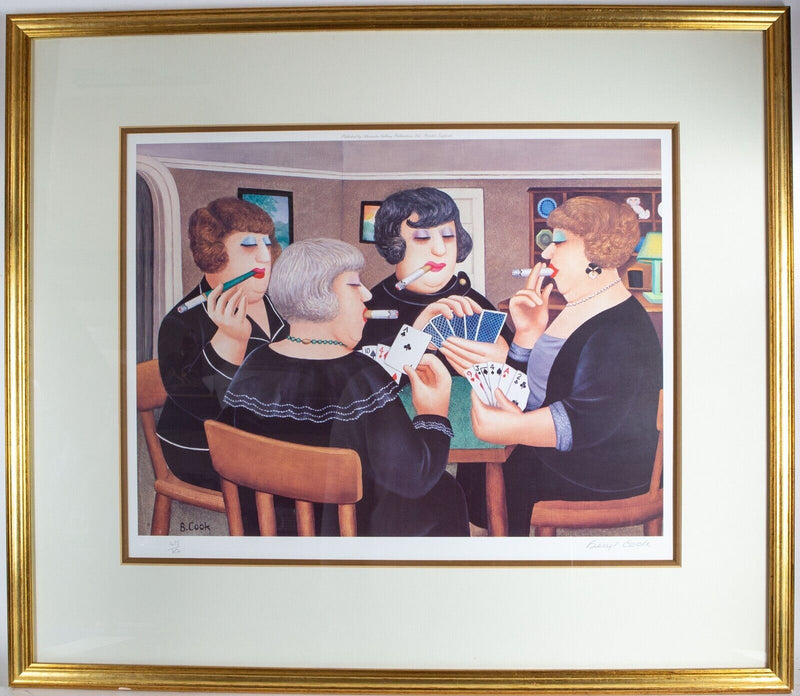 BERYL COOK, 'BRIDGE PARTY', CARD PLAYERS, LIMITED EDITION PRINT 435/650, SIGNED