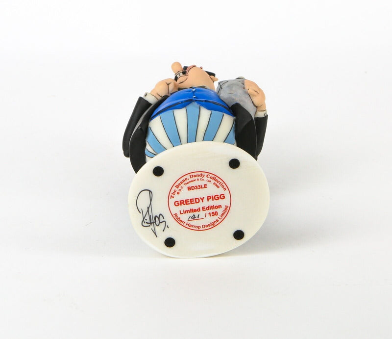 ROBERT HARROP 'GREEDY PIGG' LIMITED EDITION BEANO DANDY FIGURE MODEL BD33LE, BOXED