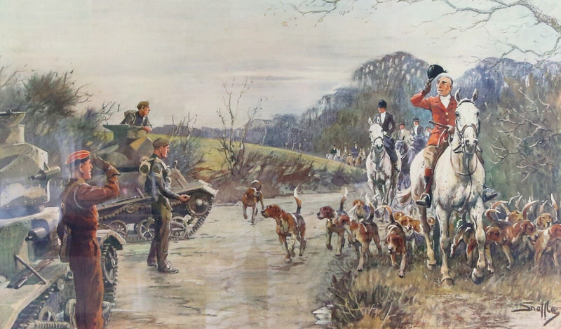 SNAFFLES, CHARLES JOHNSON PAYNE, 'THE SEASON 1939-40', HUNTING PRINT, SIGNED
