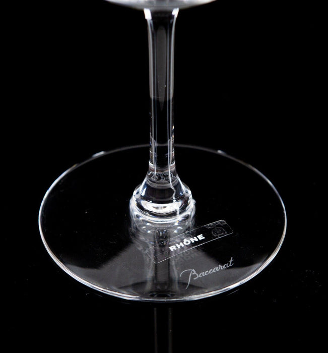BACCARAT - CRYSTAL RHONE WINE GLASS FLUTE 19cm, BOXED