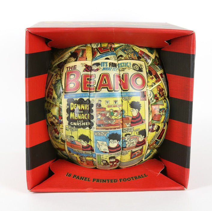 BEANO DENNIS THE MENACE VINTAGE COLLECTION 18-PANEL PRINTED SIZE 5 FOOTBALL, BOX
