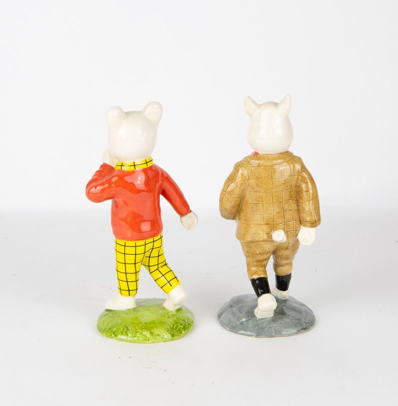 BESWICK / ROYAL DOULTON - RUPERT BEAR & PODGY PIG LIMITED EDITION FIGURE MODELS