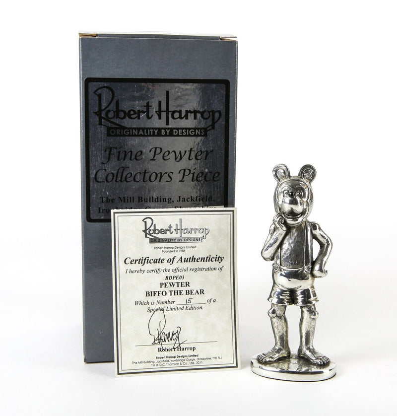 ROBERT HARROP 'PEWTER BIFFO THE BEAR' LIMITED EDITION BEANO DANDY FIGURE BDPE03