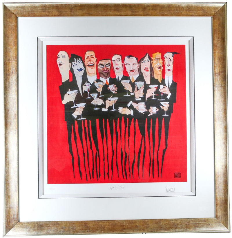 TODD WHITE, 'NIGHT AT NIC'S', LARGE LIMITED EDITION COLOUR PRINT 28/295, SIGNED
