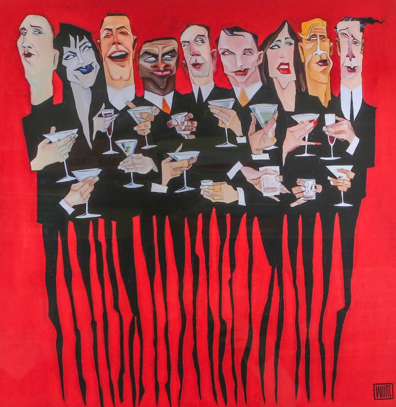 TODD WHITE, 'NIGHT AT NIC'S', LARGE LIMITED EDITION COLOUR PRINT 28/295, SIGNED