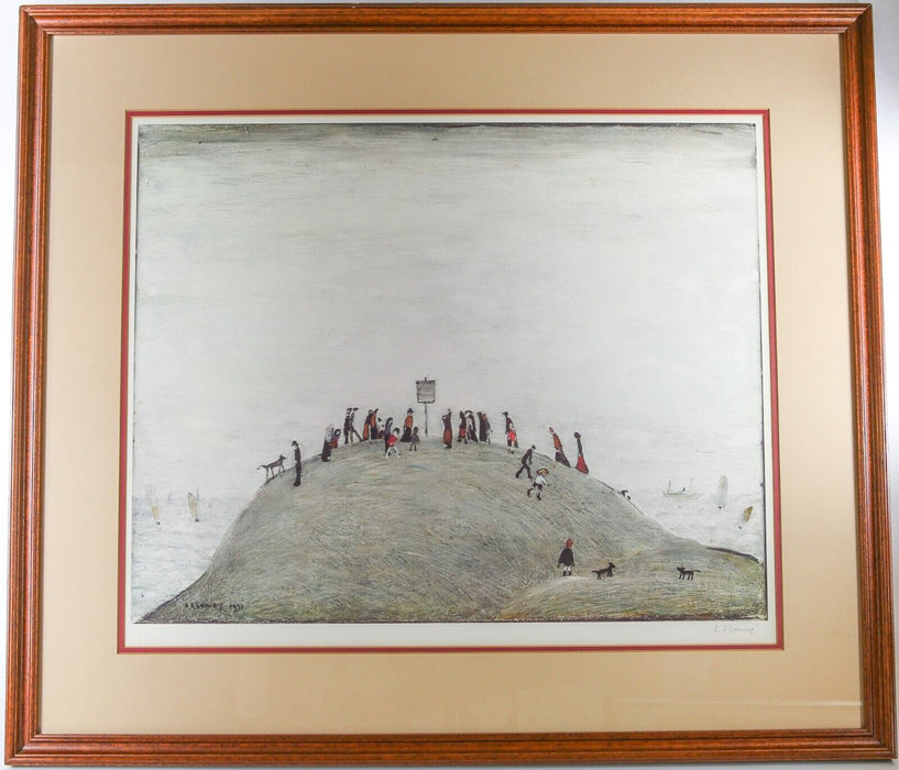 L.S. LAURENCE STEPHEN LOWRY, 'THE NOTICE BOARD', SIGNED LIMITED EDITION COLOUR PRINT