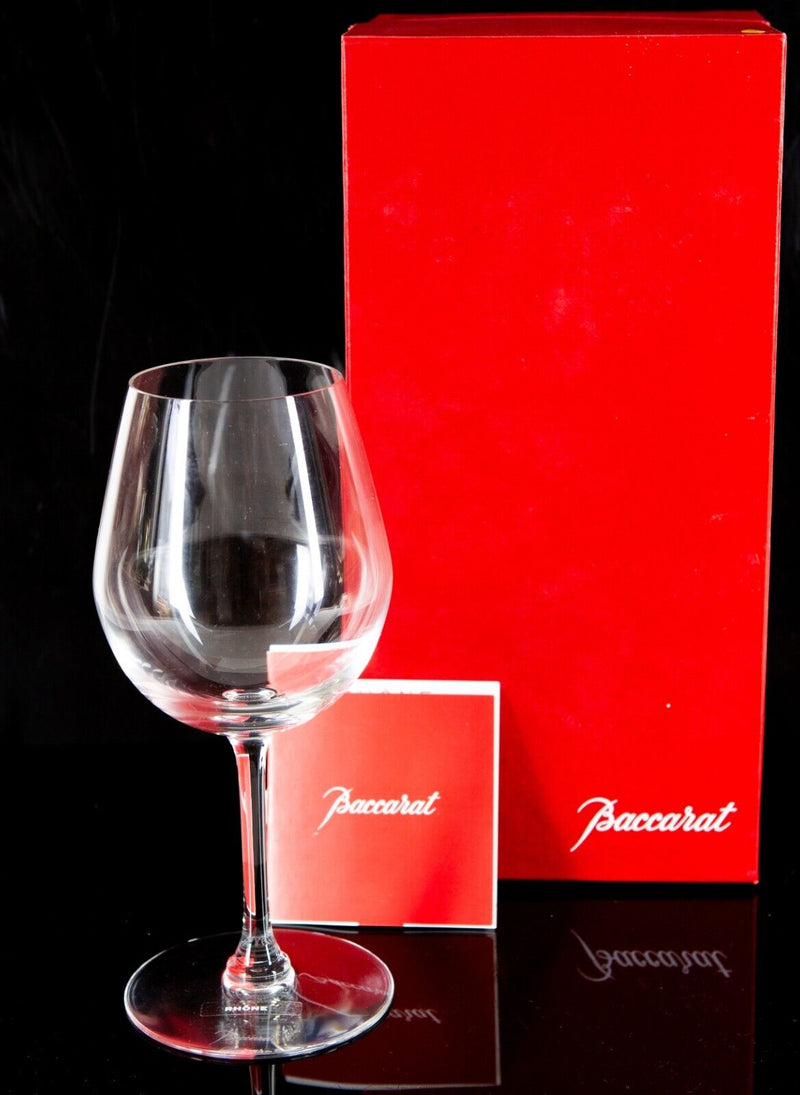 BACCARAT - CRYSTAL RHONE WINE GLASS FLUTE 19cm, BOXED