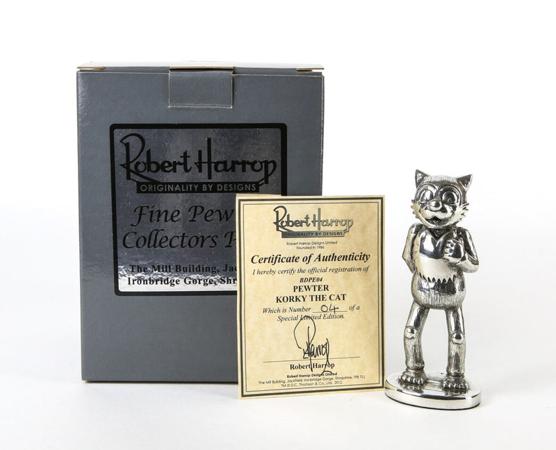 ROBERT HARROP 'PEWTER KORKY THE CAT' LIMITED EDITION BEANO DANDY FIGURE BDPE04