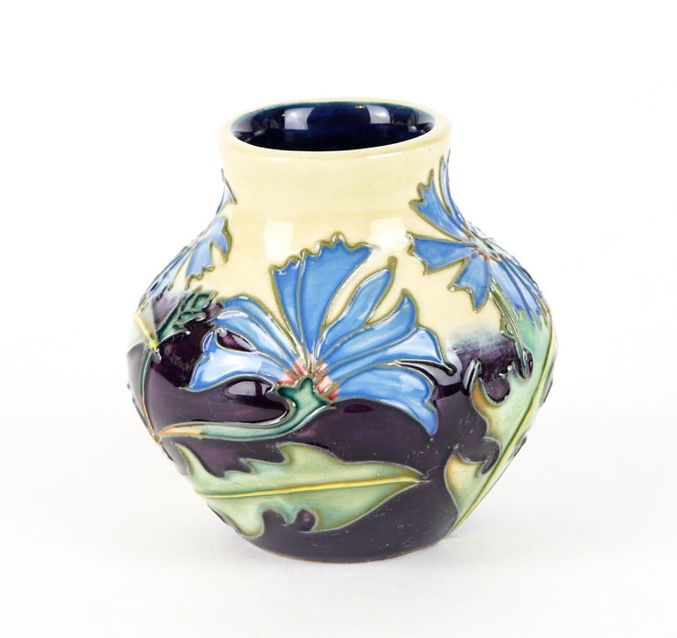 MOORCROFT POTTERY 'CHICORY' 1999 PHILIP GIBSON FLORAL FLOWER VASE