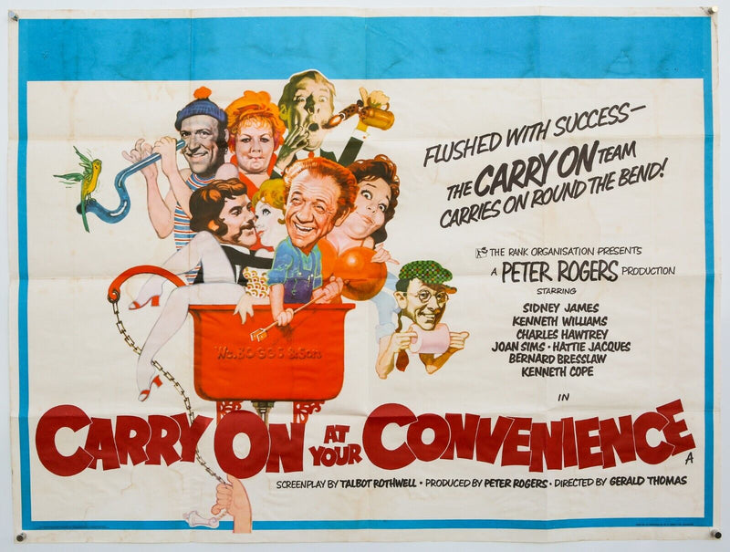 CARRY ON AT YOUR CONVENIENCE (1971) ORIGINAL UK QUAD FILM MOVIE POSTER