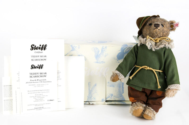 STEIFF 'SCARECROW' LIMITED EDITION WIZARD OF OZ TEDDY BEAR 682681, BOXED & C.O.A