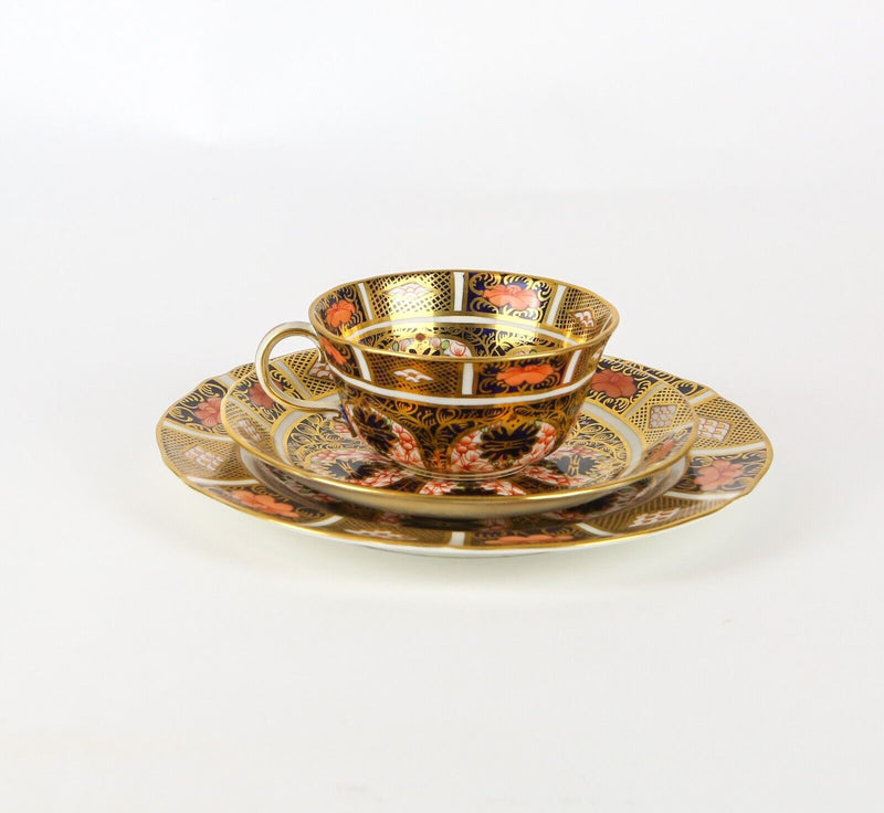 ROYAL CROWN DERBY - JAPANESE OLD IMARI TEA CUP SAUCER PLATE DISH TRIO