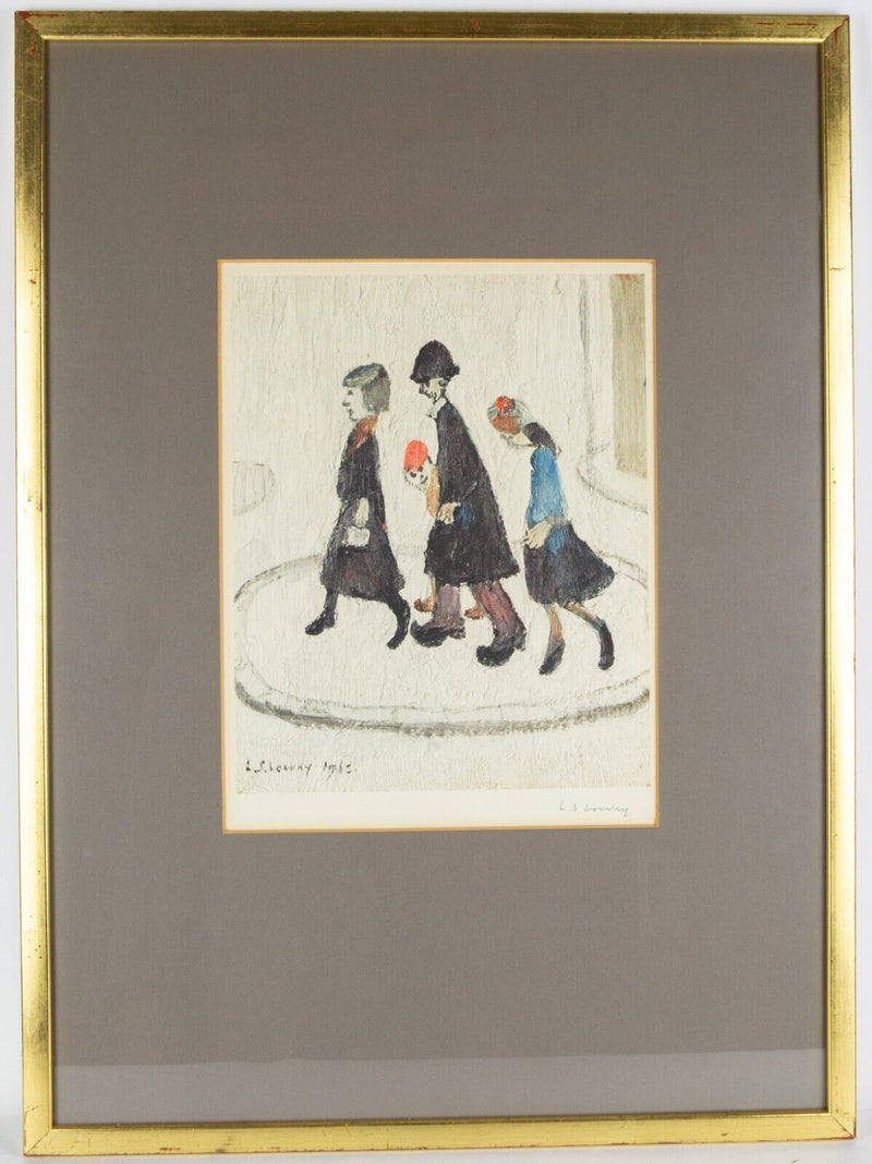 L.S. LAURENCE STEPHEN LOWRY, 'THE FAMILY', SIGNED LIMITED EDITION COLOUR PRINT