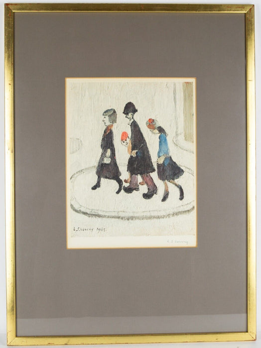 LS LAURENCE STEPHEN LOWRY, 'THE FAMILY', SIGNED LIMITED EDITION COLOUR PRINT