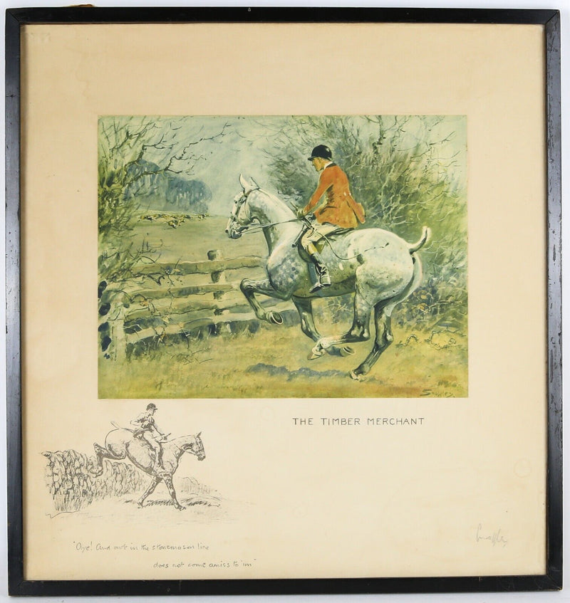 SNAFFLES, CHARLES JOHNSON PAYNE, 'THE TIMER MERCHANT', COLOUR PRINT, SIGNED