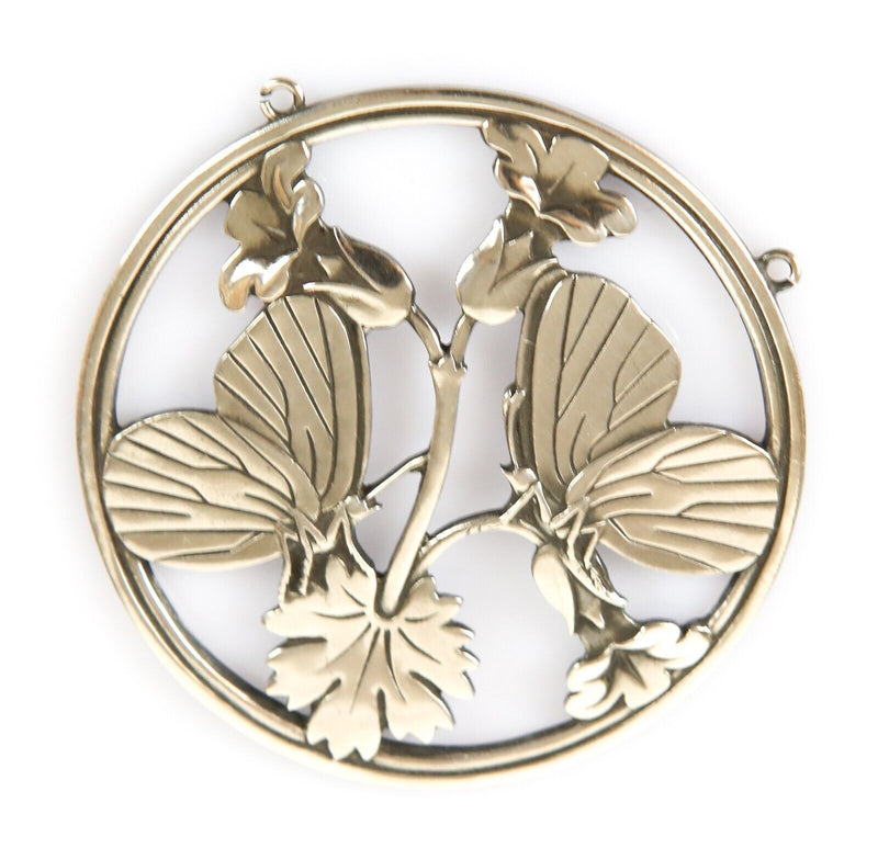 ARNO MALINOWSKI, GEORG JENSEN - 'MOONLIGHT BLOSSOM' SILVER BUTTERFLY PENDANT 105
