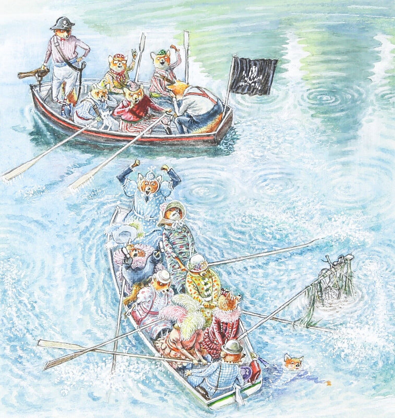 GRAHAM OAKLEY, FOX PIRATES, ORIGINAL FOXBURY FORCE WATERCOLOUR ARTWORK