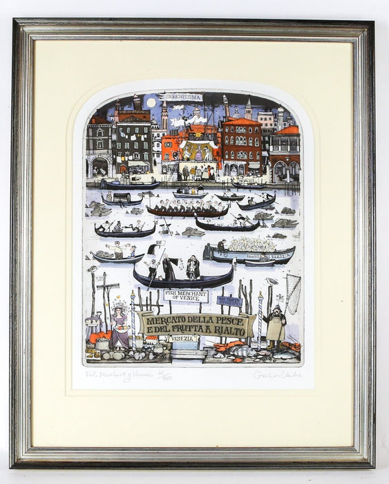 GRAHAM CLARKE 'FISH MERCHANT OF VENICE' LIMITED EDITION ETCHING PRINT 48/400