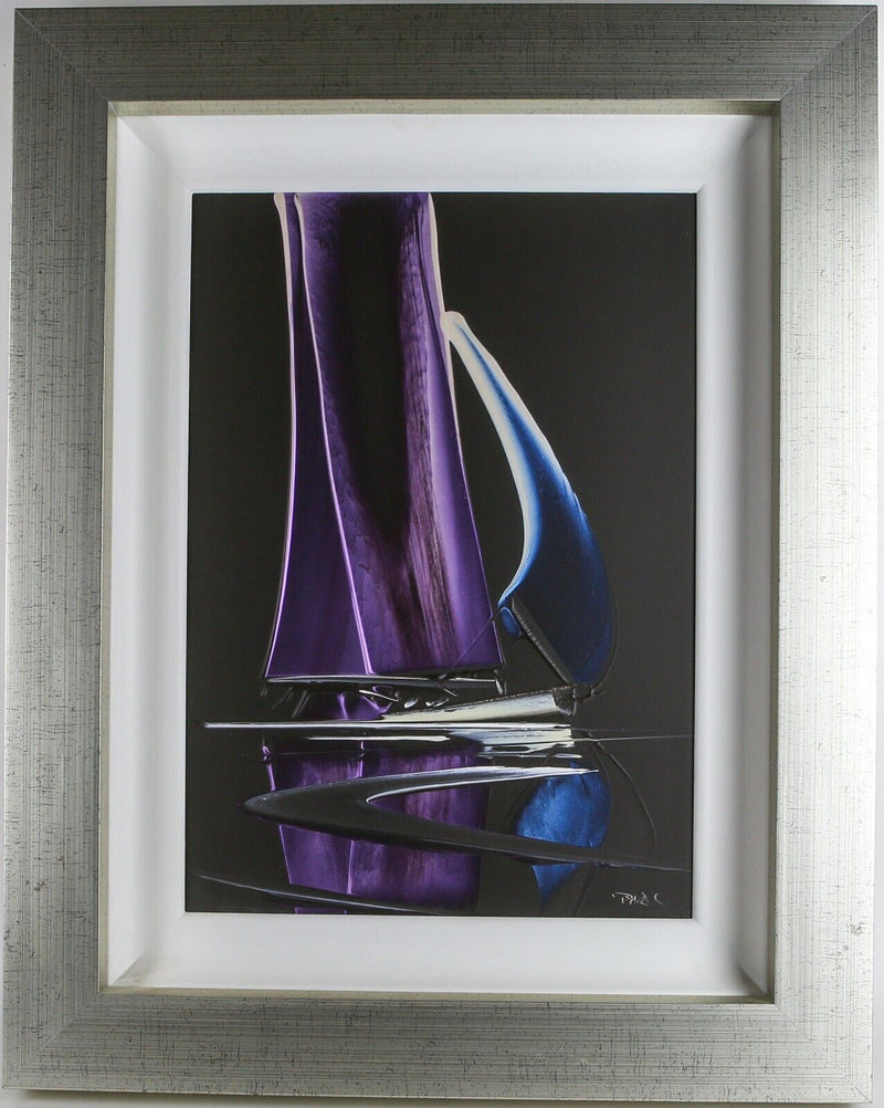 DUNCAN MACGREGOR, 'DEEP PURPLE', SAILING BOAT SEASCAPE, ACRYLIC PAINTING, SIGNED