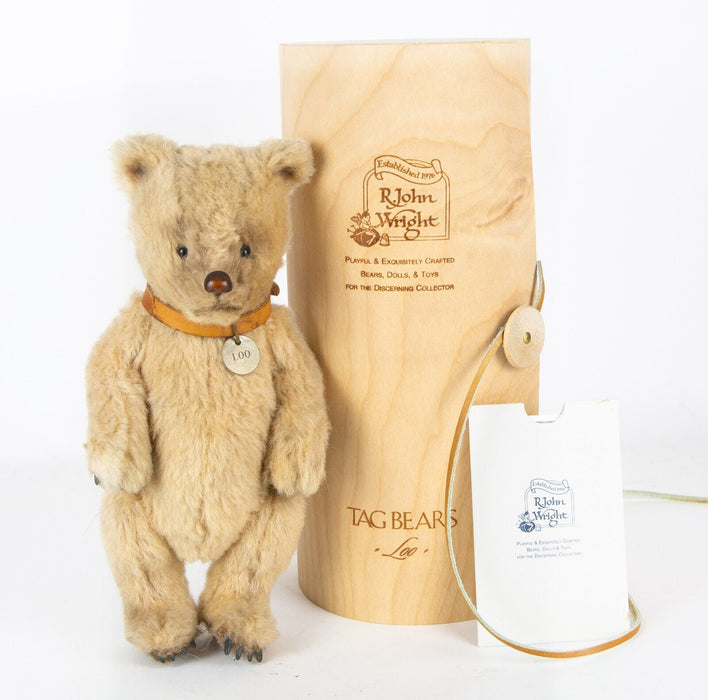 R JOHN WRIGHT - 'LOO' LIMITED EDITION TAG TEDDY BEAR 22cm, BOXED & COA