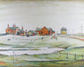 LS LOWRY, 'LANDSCAPE WITH FARM BUILDINGS', SIGNED LIMITED EDITION PRINT, 198/850