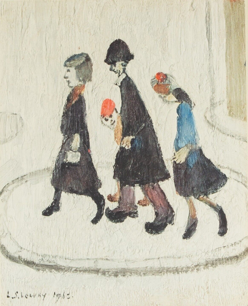 L.S. LAURENCE STEPHEN LOWRY, 'THE FAMILY', SIGNED LIMITED EDITION COLOUR PRINT