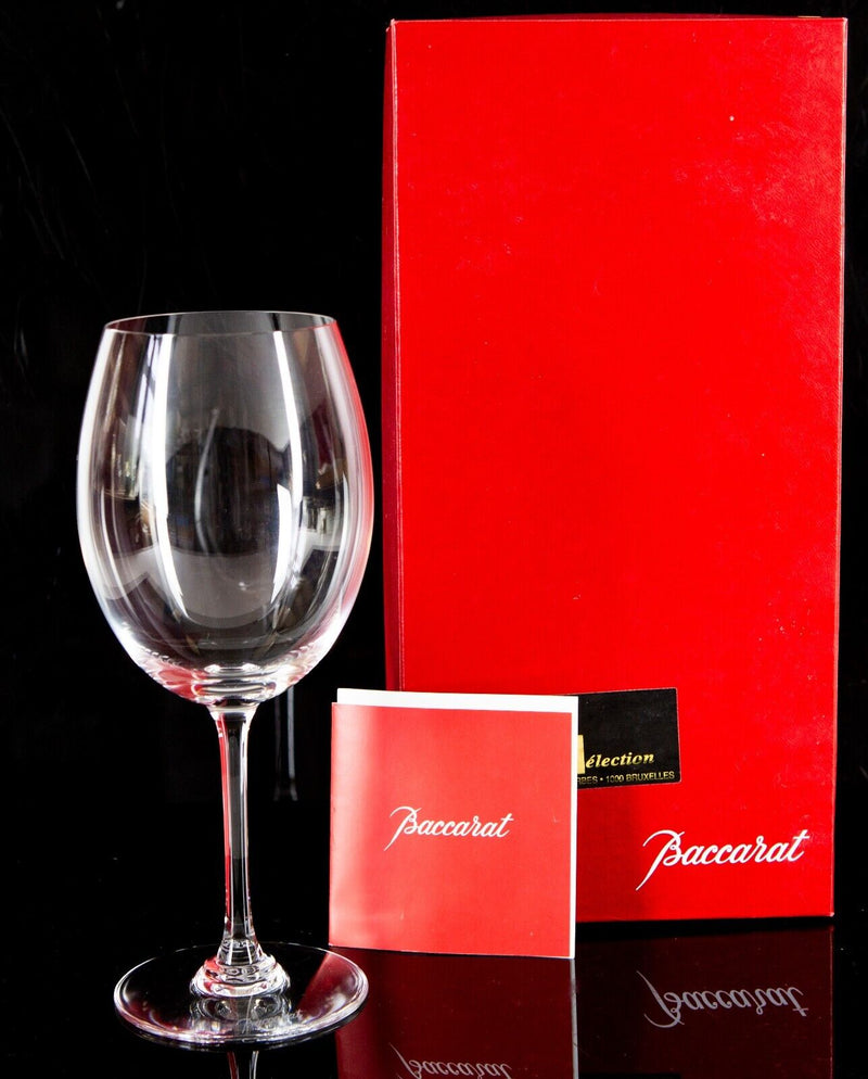 BACCARAT - CRYSTAL BORDEAUX WINE GLASS FLUTE 20cm, BOXED