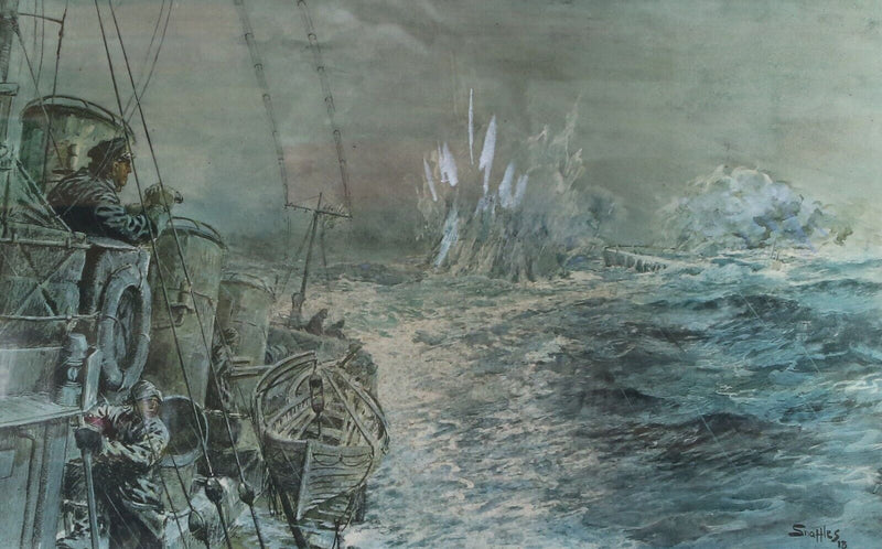 SNAFFLES, CHARLES JOHNSON PAYNE, 'WHO-WHOOP!', COLOUR NAVAL PRINT, SIGNED