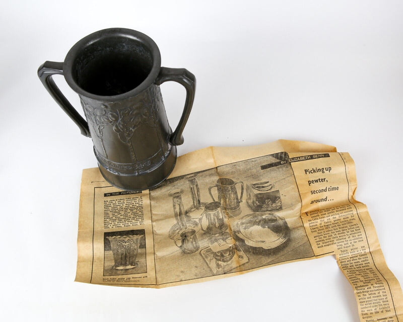 DAVID VEASEY for LIBERTY & Co. - 'FOR OLD TIMES SAKE' TUDRIC PEWTER VASE No. 010