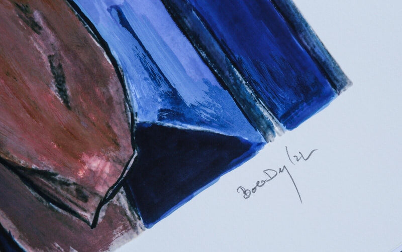 BOB DYLAN 'MAN ON A BRIDGE' LIMITED EDITION DRAWN BLANK SERIES PRINT 2016 SIGNED