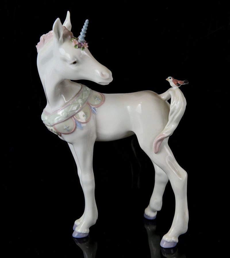 LLADRO 'UNICORN AND FRIEND' HORSE PONY BIRD FIGURE MODEL 5993