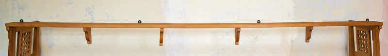 ROBERT 'MOUSEMAN' THOMPSON OF KILBURN - SOLID ADZED OAK WALL SHELF SHELVING UNIT