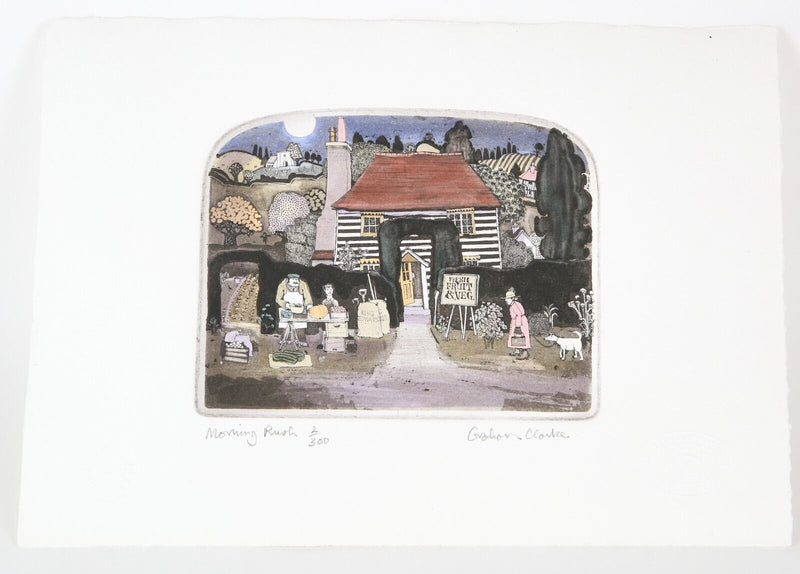 GRAHAM CLARKE 'MORNING RUSH' LIMITED EDITION ETCHING PRINT 2/300, SIGNED