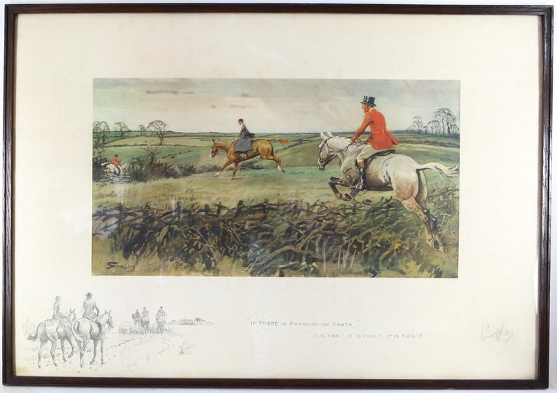 SNAFFLES, CHARLES JOHNSON PAYNE, 'IF THERE IS PARADISE ON EARTH', PRINT, SIGNED