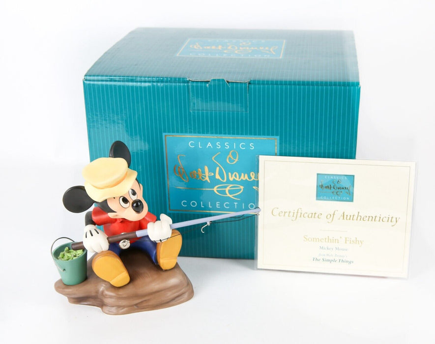 WDCC 'SOMETHIN' FISHY' DISNEY MICKEY MOUSE SIMPLE THINGS FIGURE MODEL, BOXED