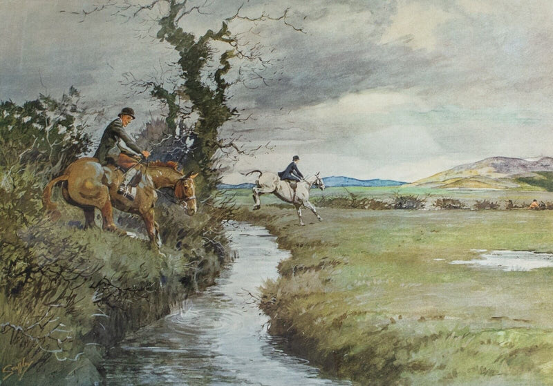 SNAFFLES, CHARLES JOHNSON PAYNE, 'GREAT BANKS, BELOW THE FIELDS', PRINT, BLINDSIGNED