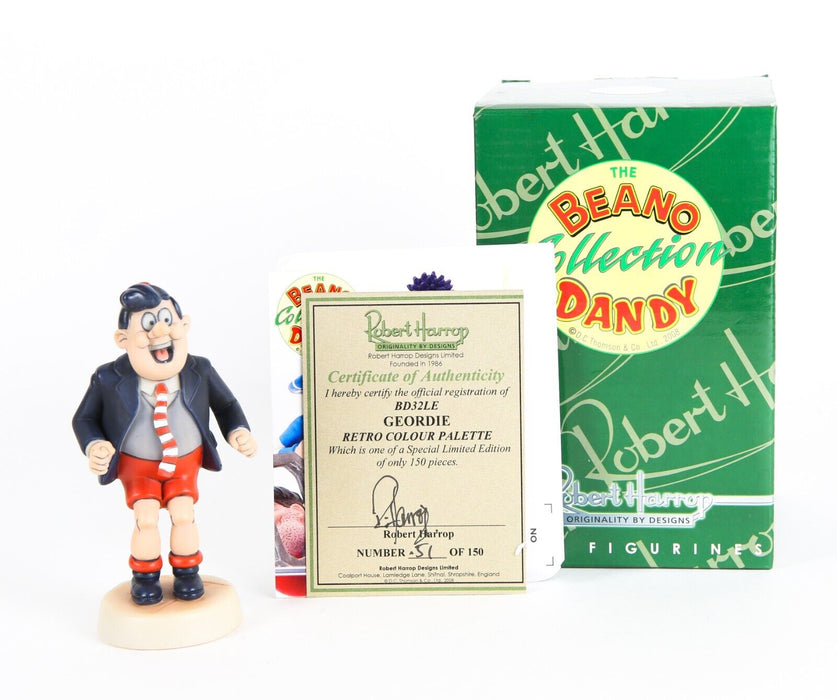 ROBERT HARROP 'GEORDIE' LIMITED EDITION BEANO DANDY COLLECTION FIGURE BD32LE BOXED