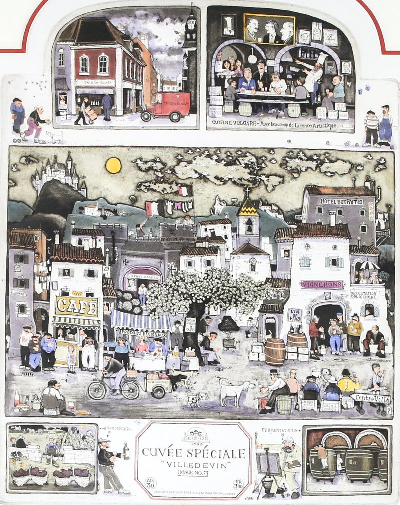 GRAHAM CLARKE 'TRILOGIE, VILLE DE VIN' LIMITED EDITION ETCHING PRINT SET 163/300