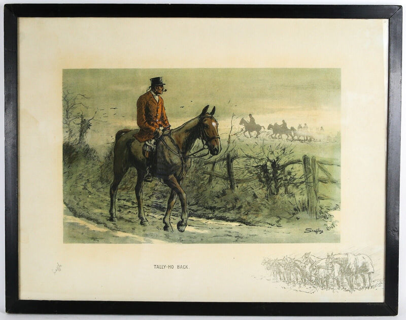 SNAFFLES, CHARLES JOHNSON PAYNE, 'TALLY-HO BACK', COLOUR HORSE PRINT, SIGNED
