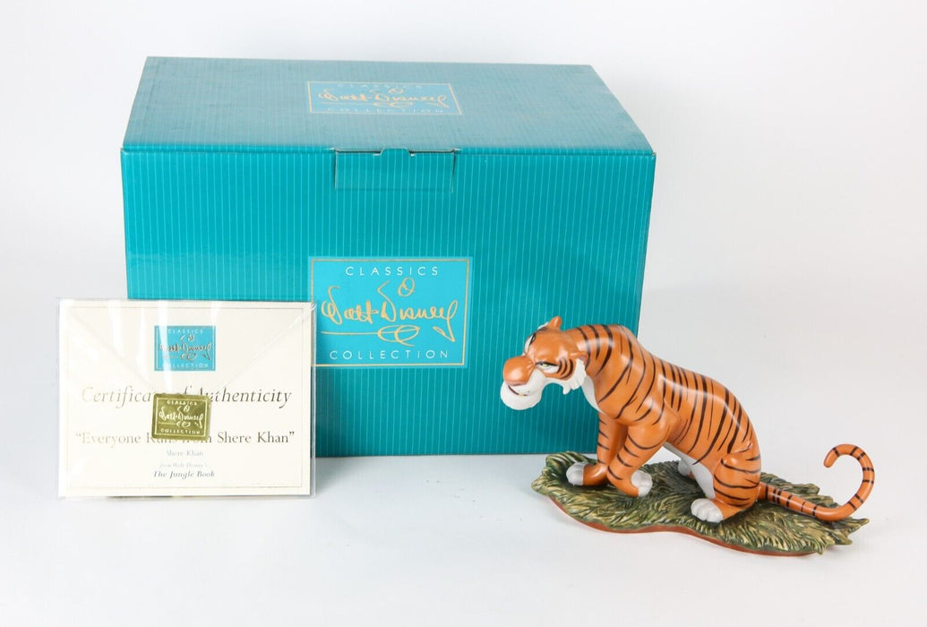 WDCC 'EVERYONE RUNS FOR SHERE KHAN' DISNEY JUNGLE BOOK FIGURE MODEL, BOXED