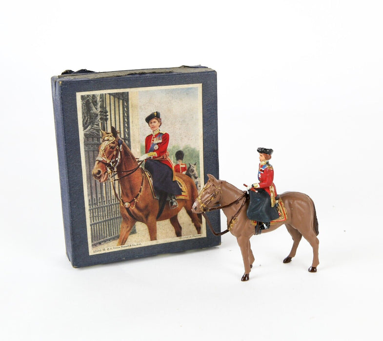 TIMPO MODEL - HM QUEEN ELIZABETH II ON HORSEBACK, TROOPING THE COLOUR, BOXED