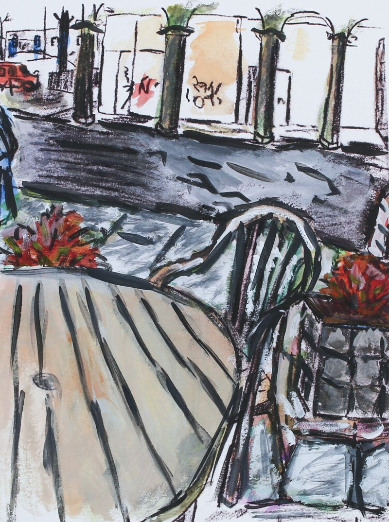 BOB DYLAN 'SIDEWALK CAFÉ' LIMITED EDITION DRAWN BLANK SERIES PRINT 2016, SIGNED
